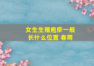 女生生殖疱疹一般长什么位置 春雨